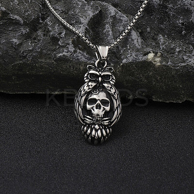 Non-Tarnish 201 Stainless Steel Pendant Necklaces NJEW-C034-38P-1