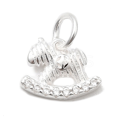 925 Sterling Silver Rocking Horse Charms STER-A048-04S-1