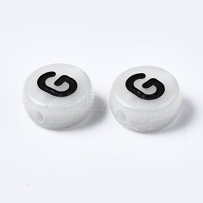 Luminous White Smoke Acrylic Beads MACR-S273-68-1