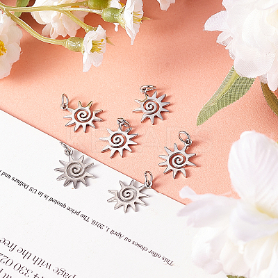201 Stainless Steel Charms STAS-CJC0007-01-1
