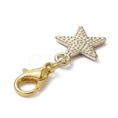 Star Alloy Enamel Pendants Decorations HJEW-JM01070-1