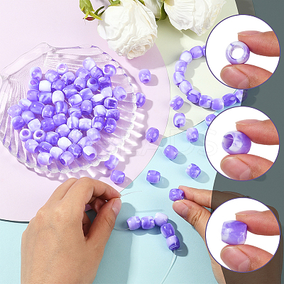 120Pcs ABS Plastic Imitation Pearl European Beads FIND-SC0019-25-1