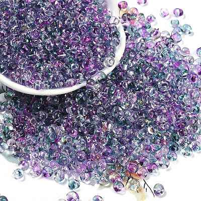 6/0 Spray Paint Fringe Glass Seed Beads SEED-H003-11M-1
