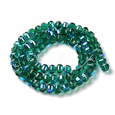 Transparent Electroplate Glass Beads Strands X-GLAA-Q099-C01-09-1-1