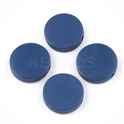 Painted Natural Wood Beads WOOD-S049-02B-02-1