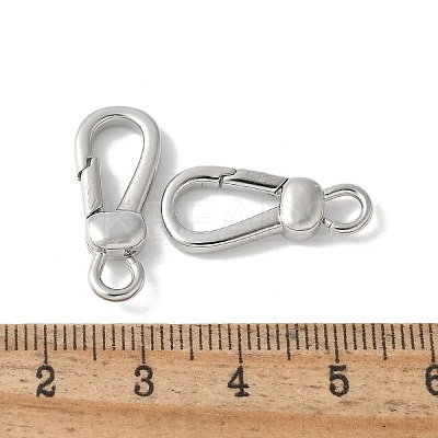 Brass Keychain Clasps KK-F893-15P-1