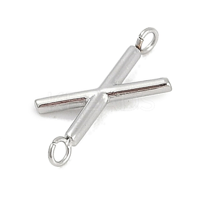 304 Stainless Steel Letter Connector Charms LS-STAS-M108-01P-24-1