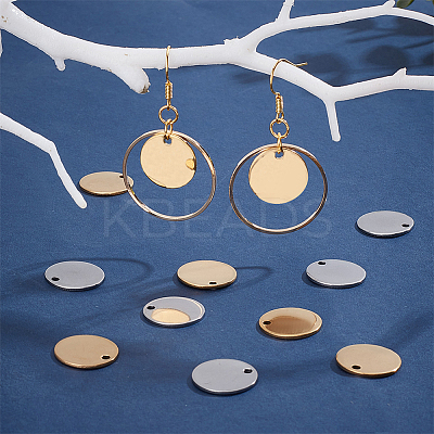 60Pcs 2 Colors Ion Plating(IP) 304 Stainless Steel Charms STAS-PH0005-64-1