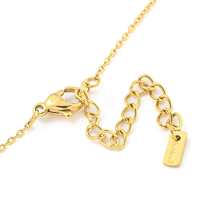 Ion Plating(IP) 304 Stainless Steel Pendants Necklace for Women NJEW-A027-05G-1
