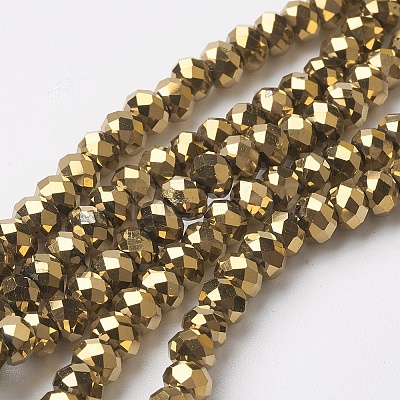 Electroplate Glass Beads Strands LS-EGLA-F124-FP-03-1