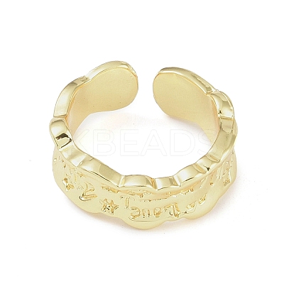 304 Stainless Steel Open Cuff Rings for Women RJEW-H229-02G-07-1