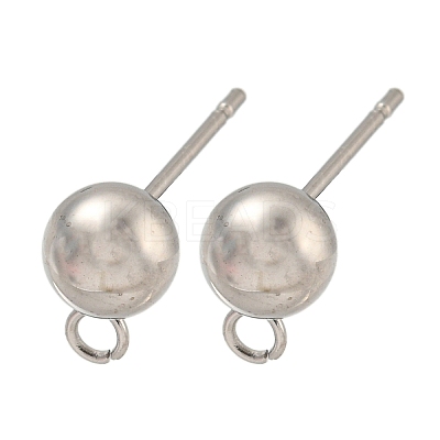 Non-Tarnish 304 Stainless Steel Stud Earring Findings STAS-O004-10D-P-1