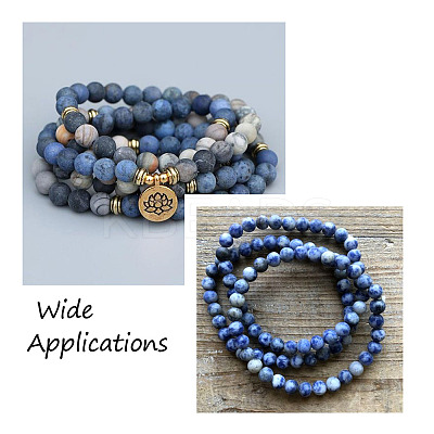 3 Strands 3 Style Natural Blue Spot Jasper Beads Strands G-YS0001-03-1