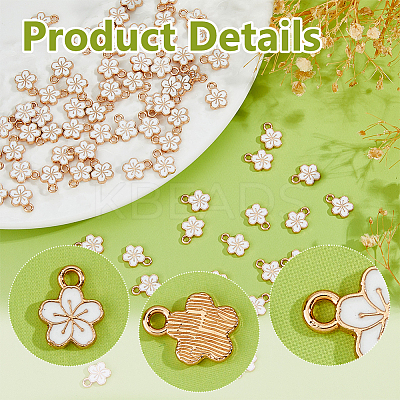 80Pcs Alloy Enamel Charms ENAM-DC0002-17A-1
