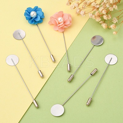 Tarnish Resistant 304 Stainless Steel Brooch Findings X-STAS-S066-01-1