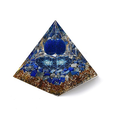 Orgonite Pyramid Resin Energy Generators DJEW-D013-01F-1