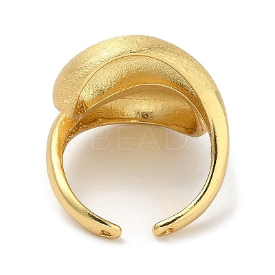 Rack Plating Brass Cuff Finger Rings for Women RJEW-C114-13H-G-1