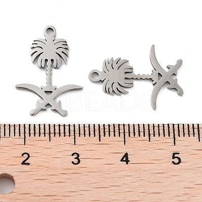 Non-Tarnish 201 Stainless Steel Connector Charms STAS-A090-20P-1