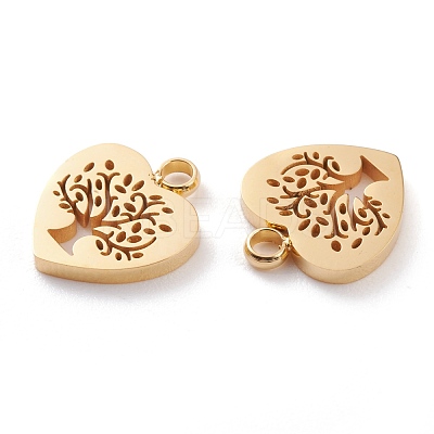 Ion Plating(IP) 304 Stainless Steel Charms STAS-Y002-05G-1