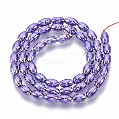 Electroplated Non-magnetic Synthetic Hematite Beads Strands G-S365-002A-1