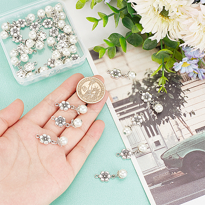 32Pcs Acrylic Imitated Pearl Pendants FIND-AR0003-35-1