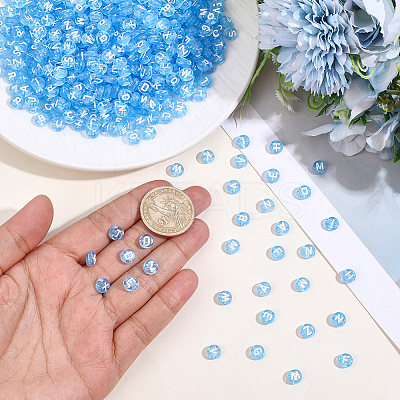 1000Pcs Transparent Acrylic Beads TACR-ME0001-08A-1