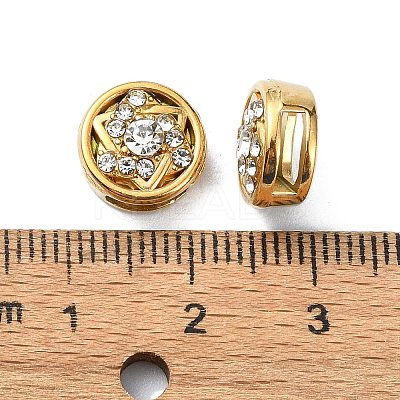 Ion Plating(IP)  304 Stainless Steel Slide Charms STAS-C089-06O-G-1