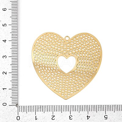 304 Stainless Steel Etched Metal Embellishments Pendants STAS-H236-05G-1