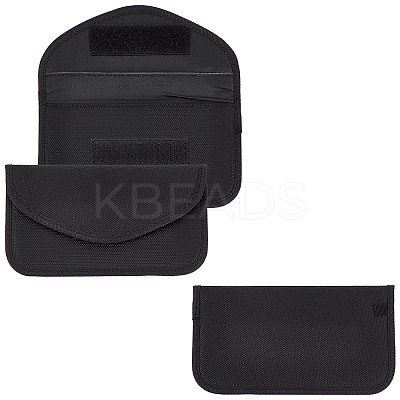 Carbon Fiber Key Car Wallets Car Bag Key Purse Pouch AJEW-WH0029-36-1