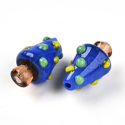Handmade Lampwork Bumpy Beads X1-LAMP-T022-02A-02-1