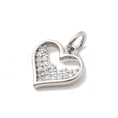 Brass Micro Pave Cubic Zirconia Charms KK-C139-25C-P-1