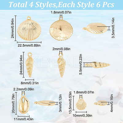 4 Styles Alloy Pendants FIND-SC0012-74-1