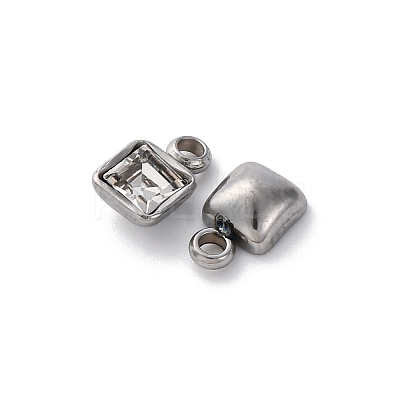 304 Stainless Steel Rhinestone Pendants STAS-B090-02P-09-1