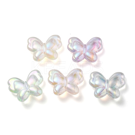 UV Plating Luminous Transparent Acrylic Beads OACR-P010-11-1