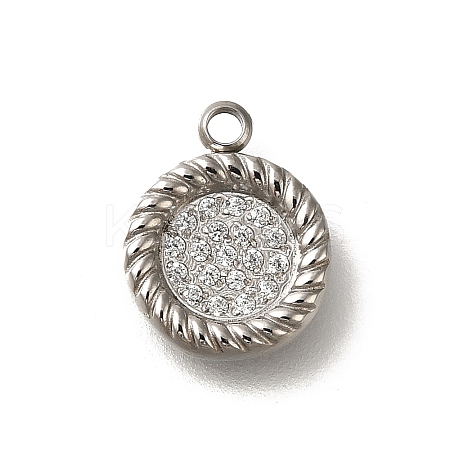 304 Stainless Steel Rhinestone Pendants STAS-A104-01P-1