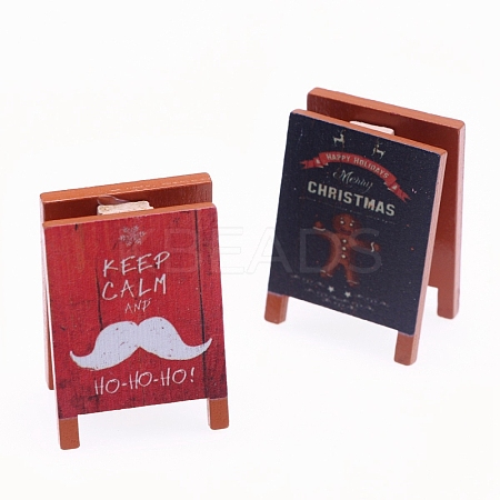 Dollhouse Miniature Wooden Sign with Vintage Chalkboard Decoration PW-WG72554-04-1