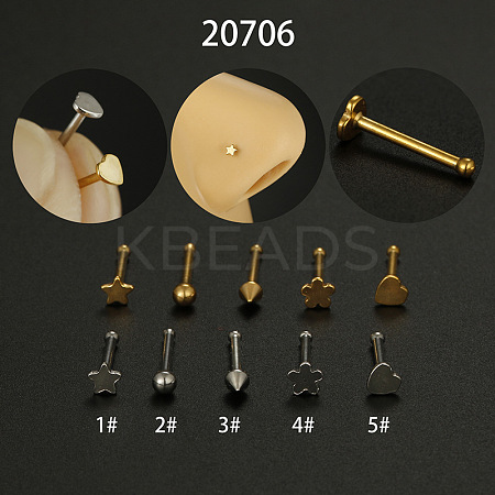 316L Surgical Stainless Steel Nose Bone Rings WG3D14E-10-1