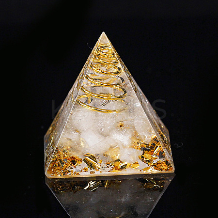 Orgonite Pyramid Resin Display Decorations G-PW0005-05A-1