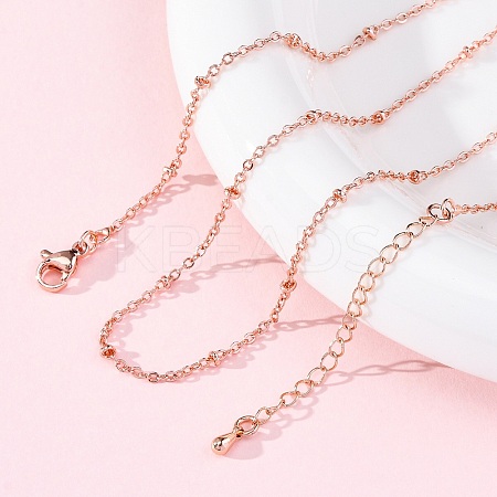 Brass Satellite Chains Necklaces for Women NJEW-D302-61RG-1