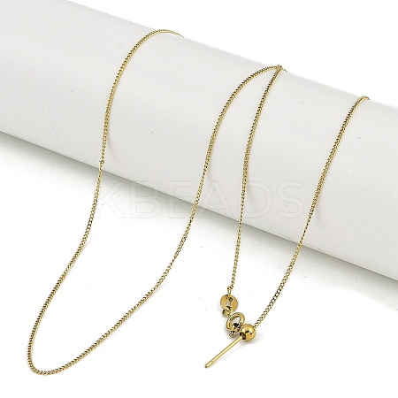 Ion Plating(IP) 304 Stainless Steel Curb Chain Necklaces NJEW-H042-05G-1
