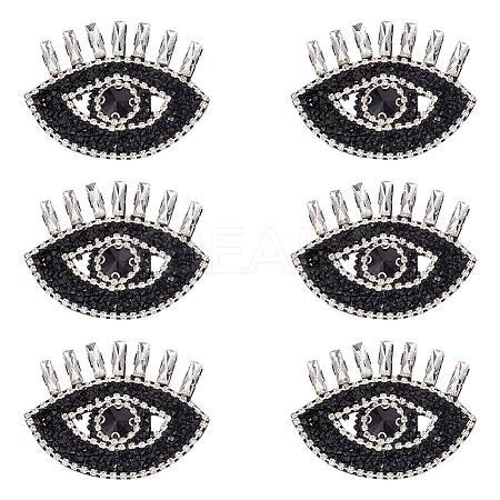 Evil Eye Shape Appliques LS-DIY-WH0401-33-1