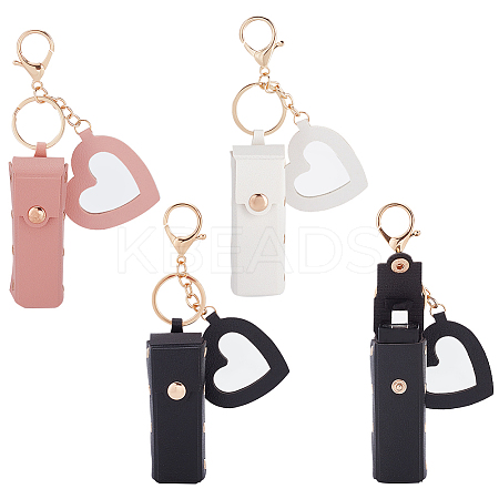 3Pcs 3 Colors PU Leather Lipstick Storage Bags HJEW-WR0001-08A-1