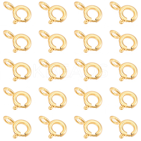 20Pcs Brass Spring Ring Clasps KK-BBC0025-77-1