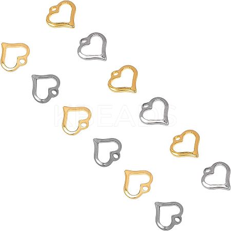 304 Stainless Steel Open Heart Charms STAS-UN0003-61-1