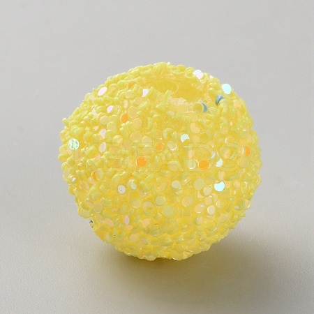 Opaque Acrylic Glitter Beads FIND-CJC0010-111A-01-1