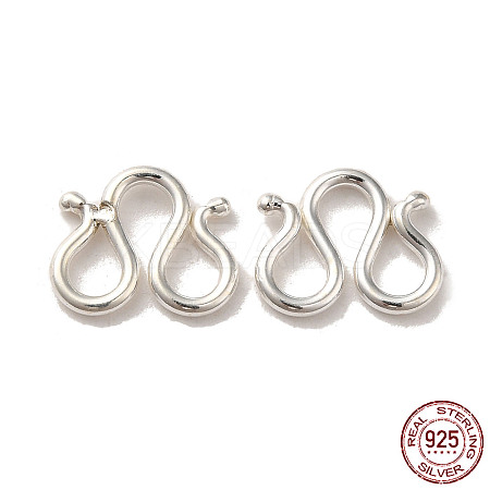 925 Sterling Silver W Shape Clasps LS-STER-K177-06C-S-1