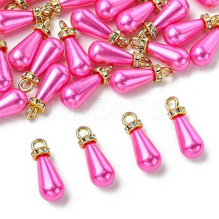 30Pcs ABS Plastic Imitation Pearl Pendants KY-YW0002-16B-1