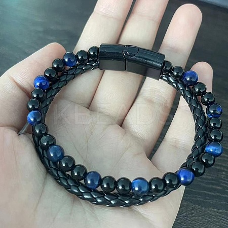 Natural Tiger Eye Beaded Bracelets LS-PW24070606427-1