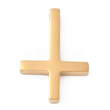 304 Stainless Steel Saint Peter's Cross Pendants STAS-K311-10E-G-1