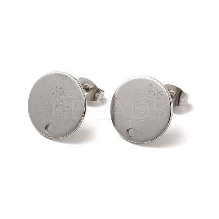 201 Stainless Steel Stud Earring Findings STAS-D244-25P-A-1